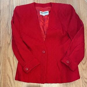 Women's Vibrant Red Erreuno wool Blazer